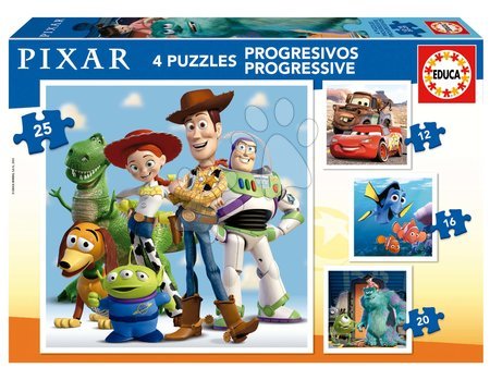 Progresivní dětské puzzle - Puzzle Disney Pixar Progressive Educa