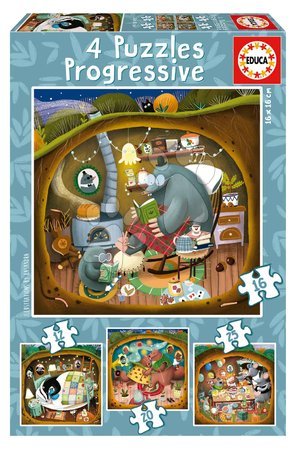 Progresivní dětské puzzle - Puzzle Forest Tales Progressive Educa