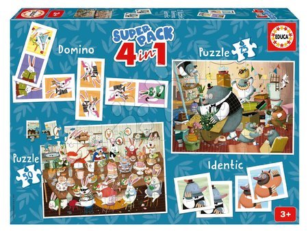 Puzzle progresiv pentru copii - Superpack 4în1 Forest Tales by Kasandra Educa