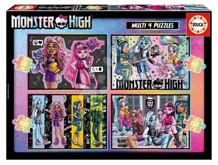 Progresivní dětské puzzle - Puzzle Multi 4 Monster High Educa