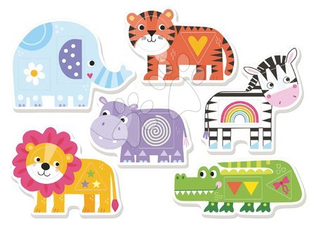 Puzzle dla najmłodszych - Gra edukacyjna dla najmłodszych Explore shapes with Zebra Zac Educa - 1