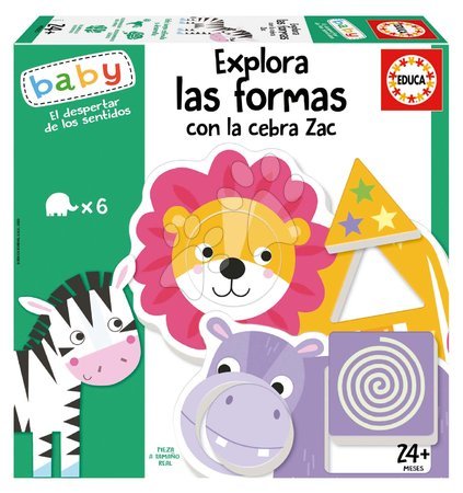 Puzzle pro nejmenší - Naučná hra pro nejmenší Explore shapes with Zebra Zac Educa