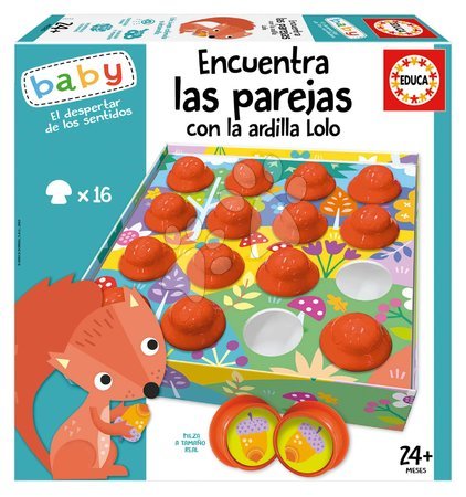 Puzzle pro nejmenší - Naučná hra pro nejmenší Find the matches with Lolo the squirrel Educa