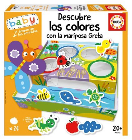 Puzzle pentru copii  - Joc educativ pentru cei mici Discover the colours with the Butterfly Greta Educa