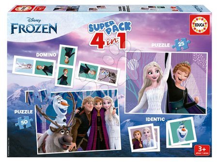 Puzzle pentru copii - Superpack 4în1 Frozen Educa