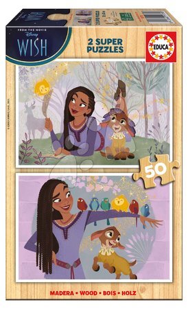 Dřevěné Disney puzzle - Dřevěné puzzle Wish Educa