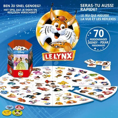 Gry w językach obcych - Gra planszowa Szybki jak Ryś Le Lynx Disney Edition Educa - 1