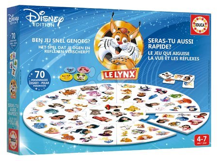 Gry w językach obcych - Gra planszowa Szybki jak Ryś Le Lynx Disney Edition Educa - 3