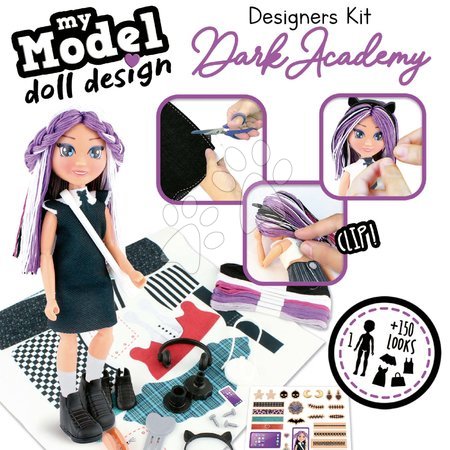 Jucării pentru copilași de la 6 la 9 ani - Lucru creativ My Model Doll Design Dark Academy Educa_1