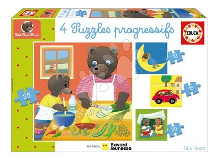 Puzzle infantiles progresivos - Puzzle Petit Ours Brun Progresivo Educa
