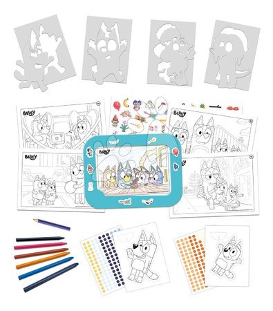 Rajzolás és festés - Kreatív rajzolás táblagéppel Colour & Frame Bluey Activity Set Educa  - 1