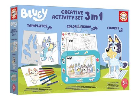 Rajzolás és festés - Kreatív rajzolás táblagéppel Colour & Frame Bluey Activity Set Educa  - 3