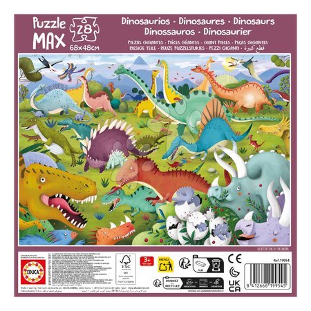 Dětské puzzle od 100–300 dílků - Puzzle Dinosauři MAX Educa - 2