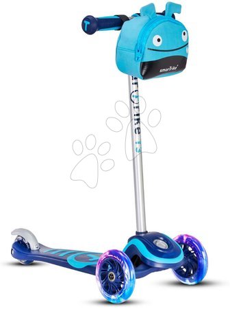 Trotinete - Trotinetă Scooter cu roți care luminează T3 Blue SmarTrike 