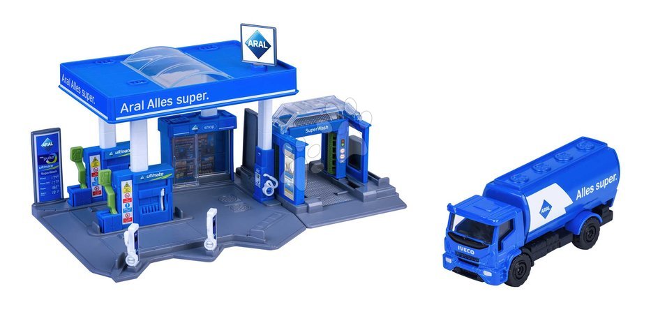 Ab 3 bis 6 Jahren - Garáž čerpacia stanica s umývačkou Petrol Station Majorette
