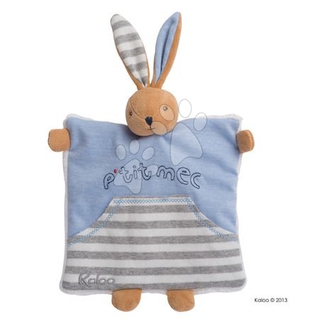 Hračky na mazlení DouDou - Plyšový králíček loutkové divadlo Blue Denim-Doudou Kaloo - 7