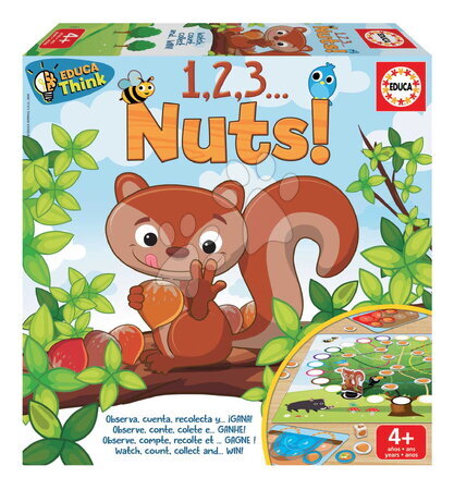 Spoločenské hry | Strana 3 - Spoločenská hra Zbieranie orieškov Think 1,2,3 Nuts Educa