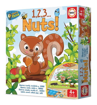 Cizojazyčné společenské hry - Společenská hra Sbírání oříšků Think 1,2,3 Nuts Educa - 3