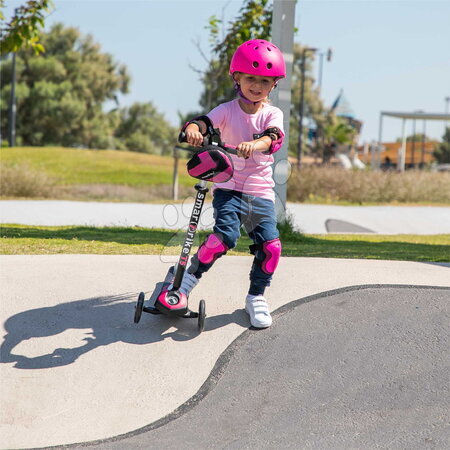 Háromkerekű rollerek - Háromkerekű roller világító kerekekkel és hátizsákkal T5 Pink smarTrike - 13