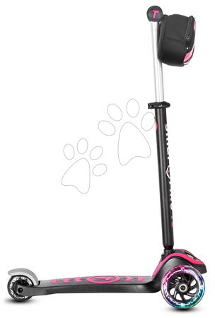 Háromkerekű rollerek - Háromkerekű roller világító kerekekkel és hátizsákkal T5 Pink smarTrike - 3