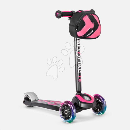 Háromkerekű rollerek - Háromkerekű roller világító kerekekkel és hátizsákkal T5 Pink smarTrike - 7