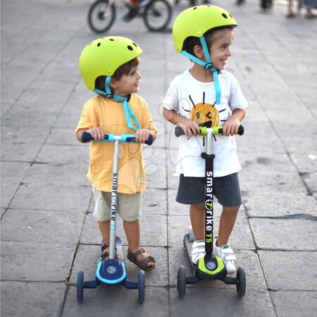 Háromkerekű rollerek - Háromkerekű roller világító kerekekkel és hátizsákkal T5 Green smarTrike - 20