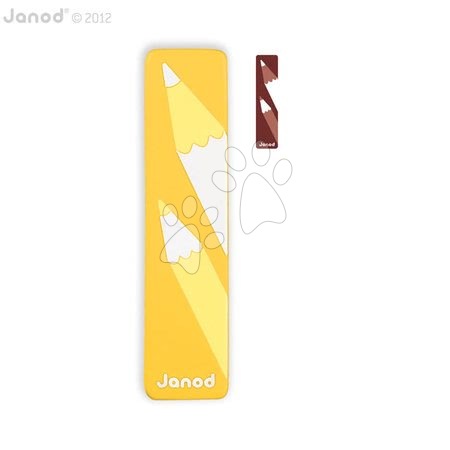 Kojenecké potřeby - Dřevěné písmeno I ABCDeco Janod lepící 10 cm žluté/hnědé od 3 let