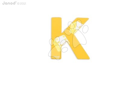 Kojenecké potřeby - Dřevěné písmeno K ABCDeco Janod lepící 10 cm žluté/hnědé od 3 let_1