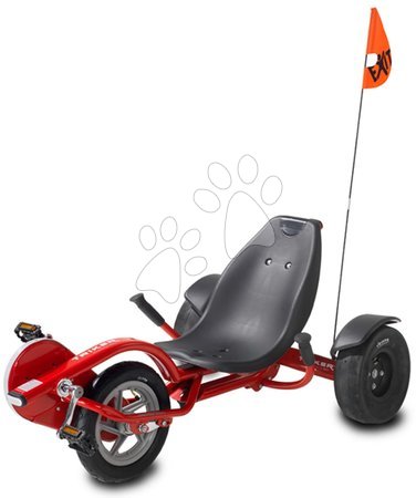 Šliapacie traktory a autá - Motokára na šliapanie Go Kart Pro 50 triker Red Exit Toys nafukovacie pneumatiky červená od 6 rokov
