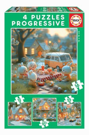 Puzzle für Kinder | Seite 7 - Puzzle Zajačikovia Bunny City Progressive Educa