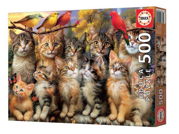 500‑Teile‑Puzzles - Puzzle Kätzchen und Vögel Educa - 2