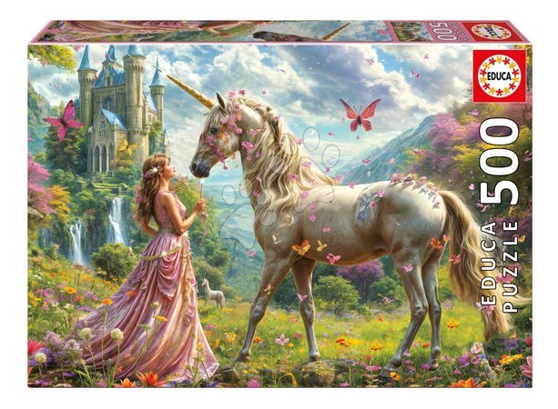 500‑Teile‑Puzzles - Puzzle Feen Einhörner und Schmetterlinge Educa