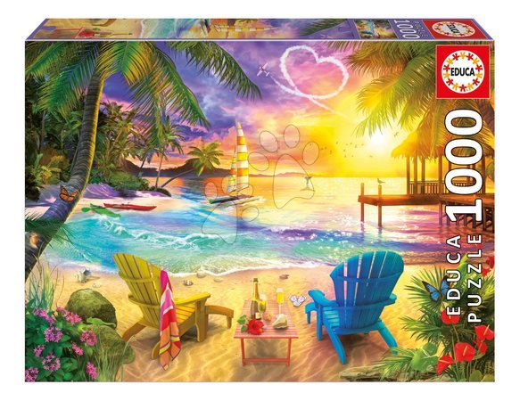 1000‑Teile‑Puzzles - Puzzle Liebe Strand Educa