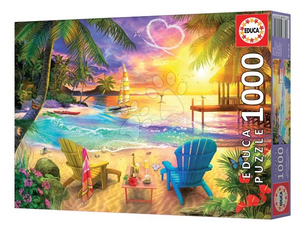 1000‑Teile‑Puzzles - Puzzle Liebe Strand Educa - 2
