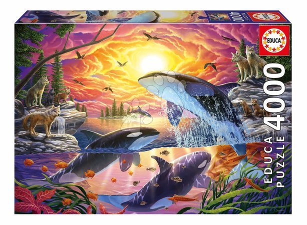 Puzzle - Puzzle Orcas und Wölfe Leben Educa
