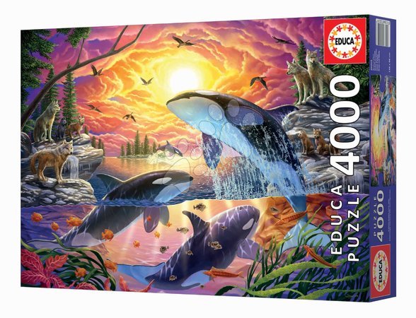 3000‑Teile‑Puzzles - Puzzle Orcas und Wölfe Leben Educa - 2