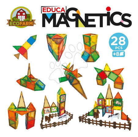 Stavebnice Magnetics - Stavebnica magnetická Ekologická farma Magnetics Eco Farm Educa - 2