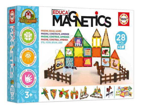 Stavebnice Magnetics - Stavebnica magnetická Ekologická farma Magnetics Eco Farm Educa - 3