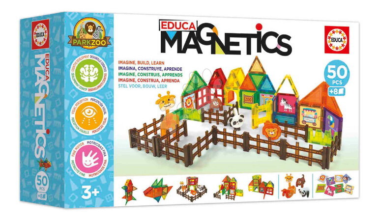 Stavebnice Magnetics - Magnetični set Zoo Magnetics Park Zoo Educa - 3