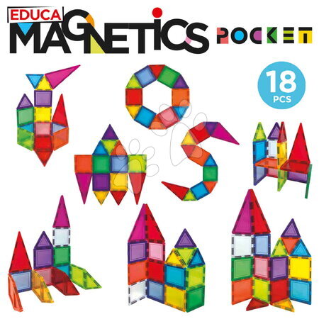 Stavebnice Magnetics - Stavebnica magnetická v puzdre Magnetics Pocket Educa - 2