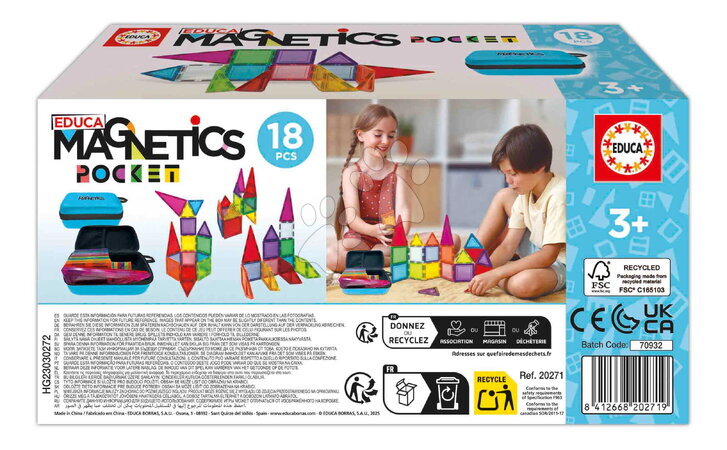 Stavebnice Magnetics - Stavebnica magnetická v puzdre Magnetics Pocket Educa - 4