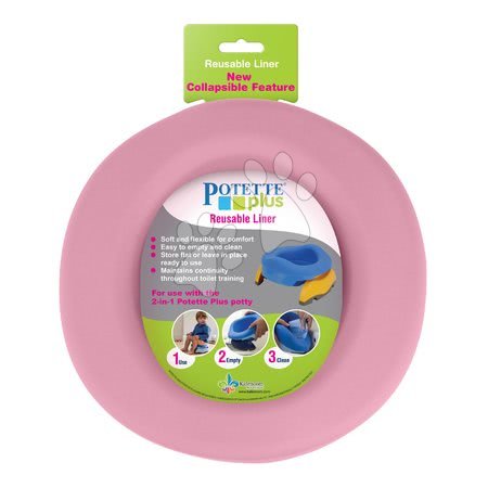 Nočníky a redukcie na toaletu - Vložka do detského nočníka Potette Plus gumená ružová