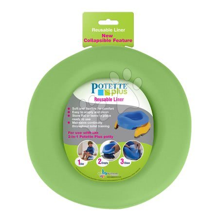 Nočníky a redukcie na toaletu - Vložka do detského nočníka Potette Plus 2in1 gumená zelená