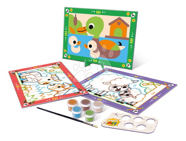 Risanje in barvanje - Slikanje po številkah: Kmetija -Magic Art Number Farm Educa_1