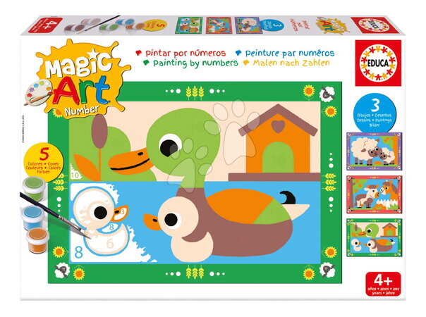 Risanje in barvanje - Slikanje po številkah: Kmetija -Magic Art Number Farm Educa