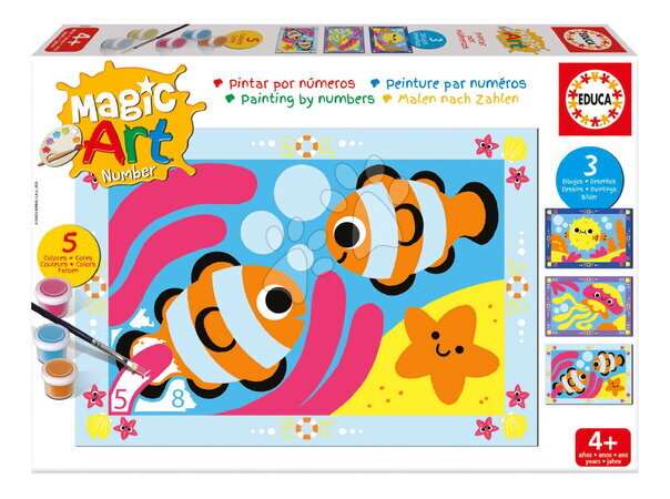 Risanje in barvanje - Slikanje po številkah Morje Magic Art Number Under The Sea Educa