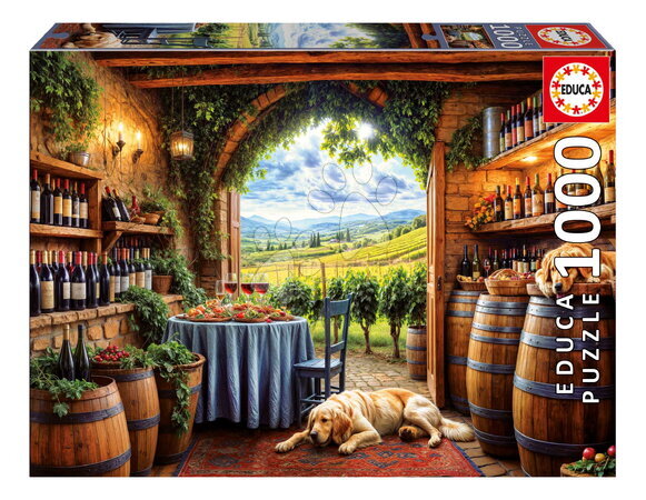 Puzzle 1000-dijelne - Puzzle Canes Et Vinum Educa