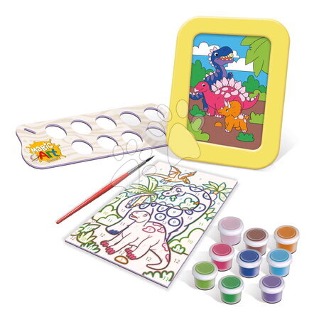 Risanje in barvanje - Slikanje po številkah Svet dinozavrov Magic Art Educa_1