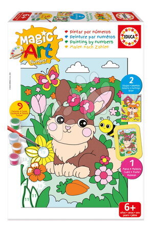 Risanje in barvanje - Slikanje po številkah Hišni ljubljenčki Magic Art Number Pets Educa