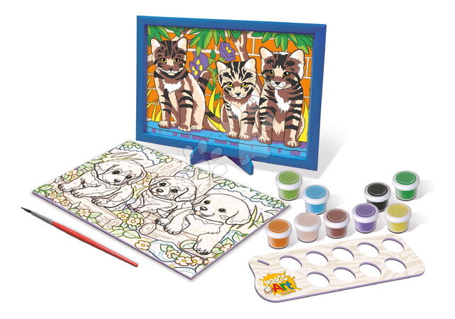 Risanje in barvanje - Slikanje po številkah Kužki in Muce Magic Art Number Cats & Dogs Educa_1
